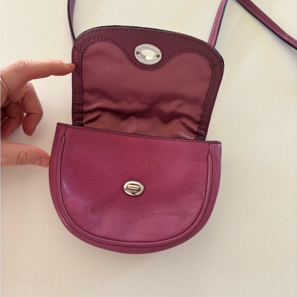 Coach Magenta Leather Crossbody Bag - Picture 4 of 5